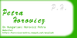 petra horovicz business card